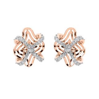 Aaron Round Diamond Stud Earrings